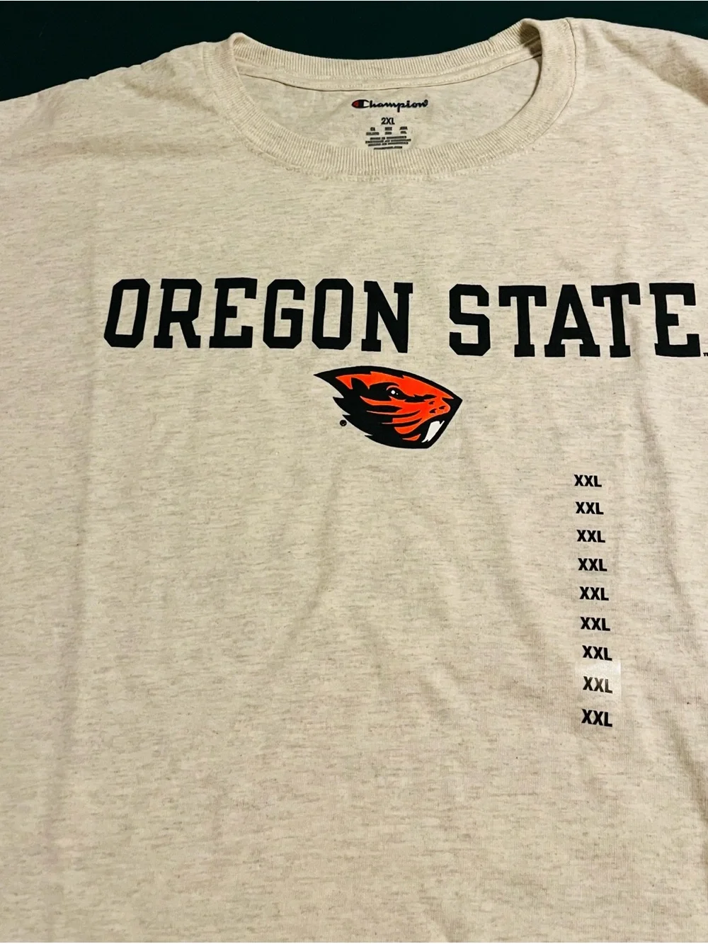 NWT Oregon State University Beavers NCAA Champion T-Shirt 2XL College Gray NEW - Picture 6 of 8
